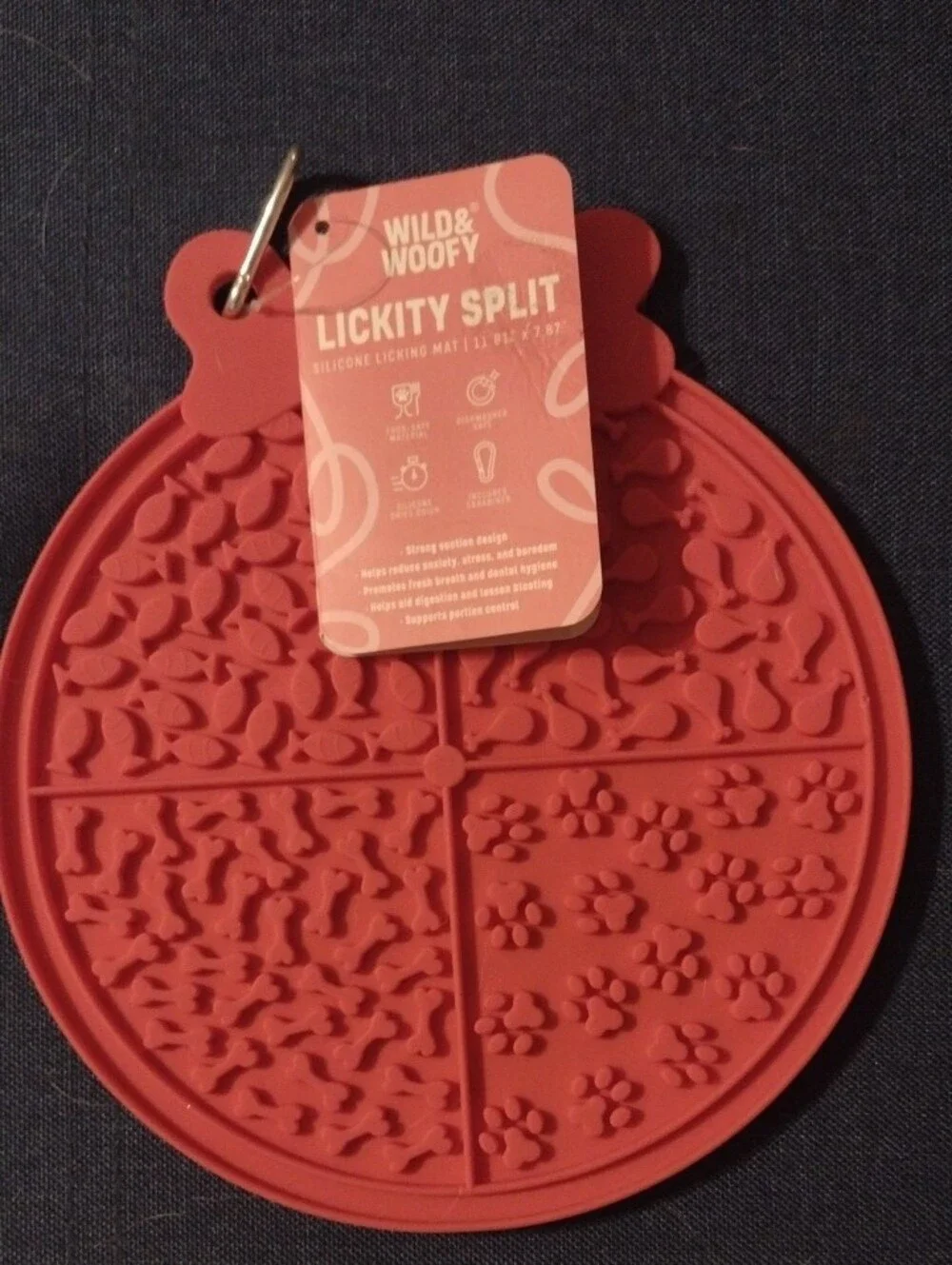 Purple and Red Dog Frisbee & Lickety Split Mat